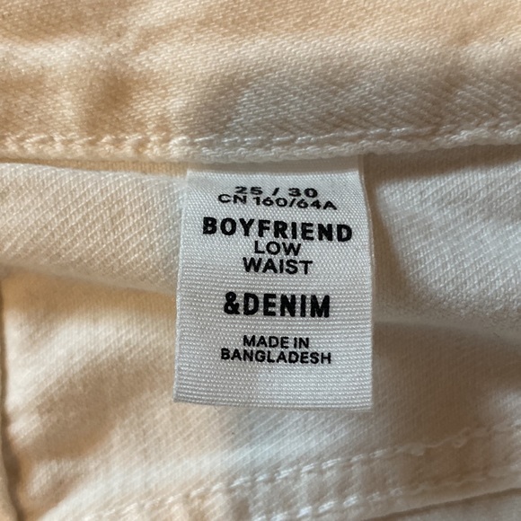 H&M white distressed denim pants sz 25/30 - Picture 4 of 9